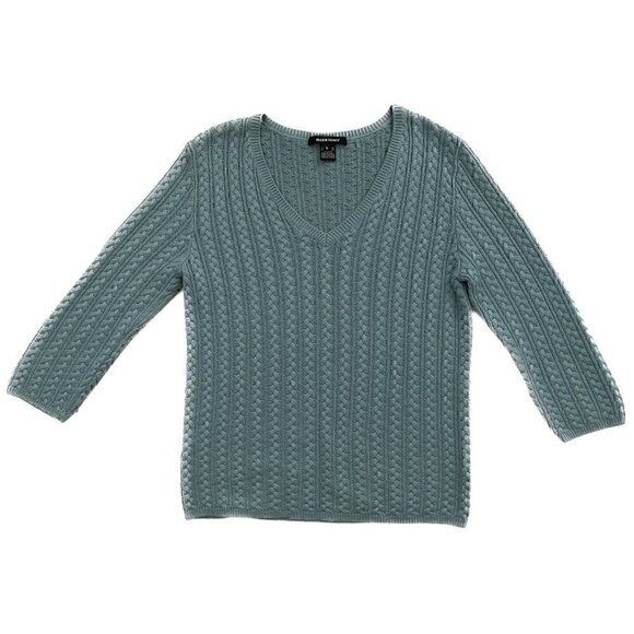 Ellen Tracy Silk & Cashmere 3/4 Sleeve Knit Sweater Size Large - Picture 1 of 4